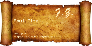Faul Zita névjegykártya