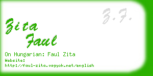 zita faul business card